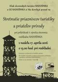 plagát stretnutie turistov