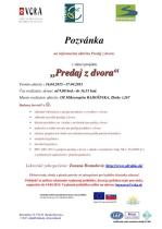 pozvanka predaj z dvora