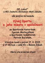 Pozvánka na besedu